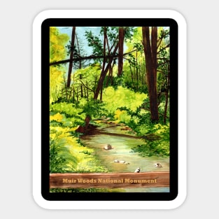 Muir Woods Watercolor Sticker